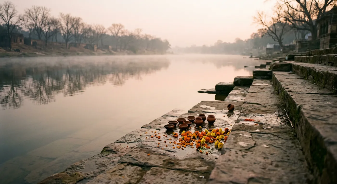 Pind Daan — Varanasi, Gaya & Prayagraj — The three-tirtha shraddh circuit, arranged with a pandit at each ghat.
